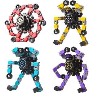 Transformable Fidget Spinners Toys 4 Pcs for Kids and Adults Stress Relief